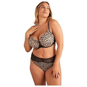 NWT Déesse Lingerie Animal Print Lace Wings T-Shirt Bra